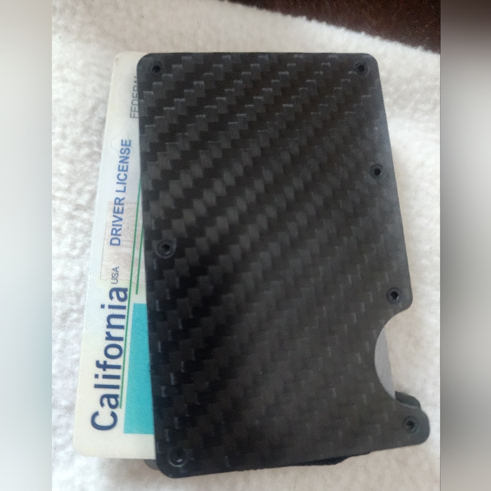 Mens RFid carbon fiber credit card and money clip nwt - Picture 2 of 5